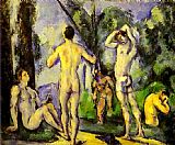 Paul Cezanne Bathers in the Open Air painting